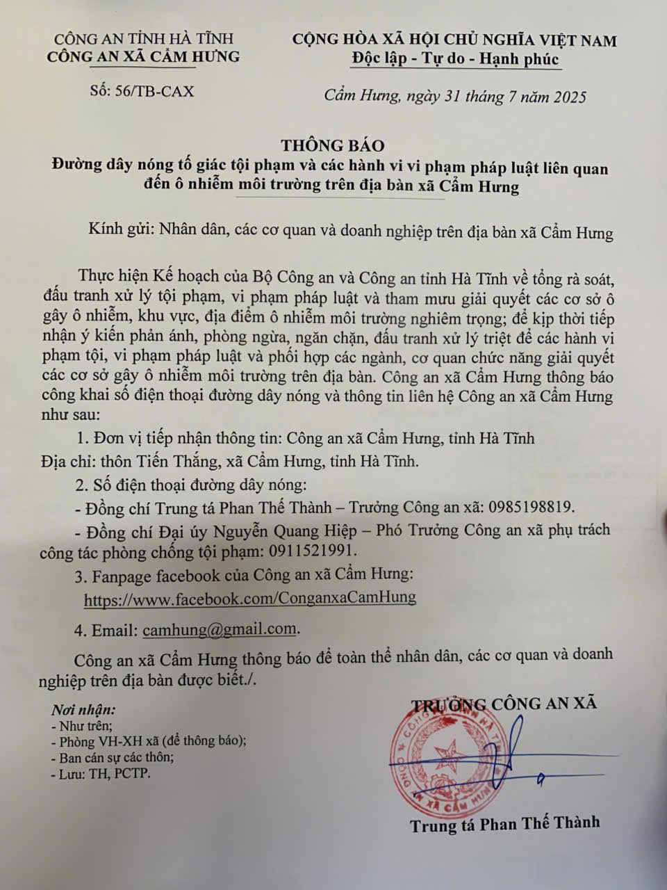CẨM HƯNG TĂNG CƯỜNG TIẾP NHẬN TIN BÁO, TỐ GIÁC CÁC HÀNH VI GÂY Ô NHIỄM MÔI TRƯỜNG