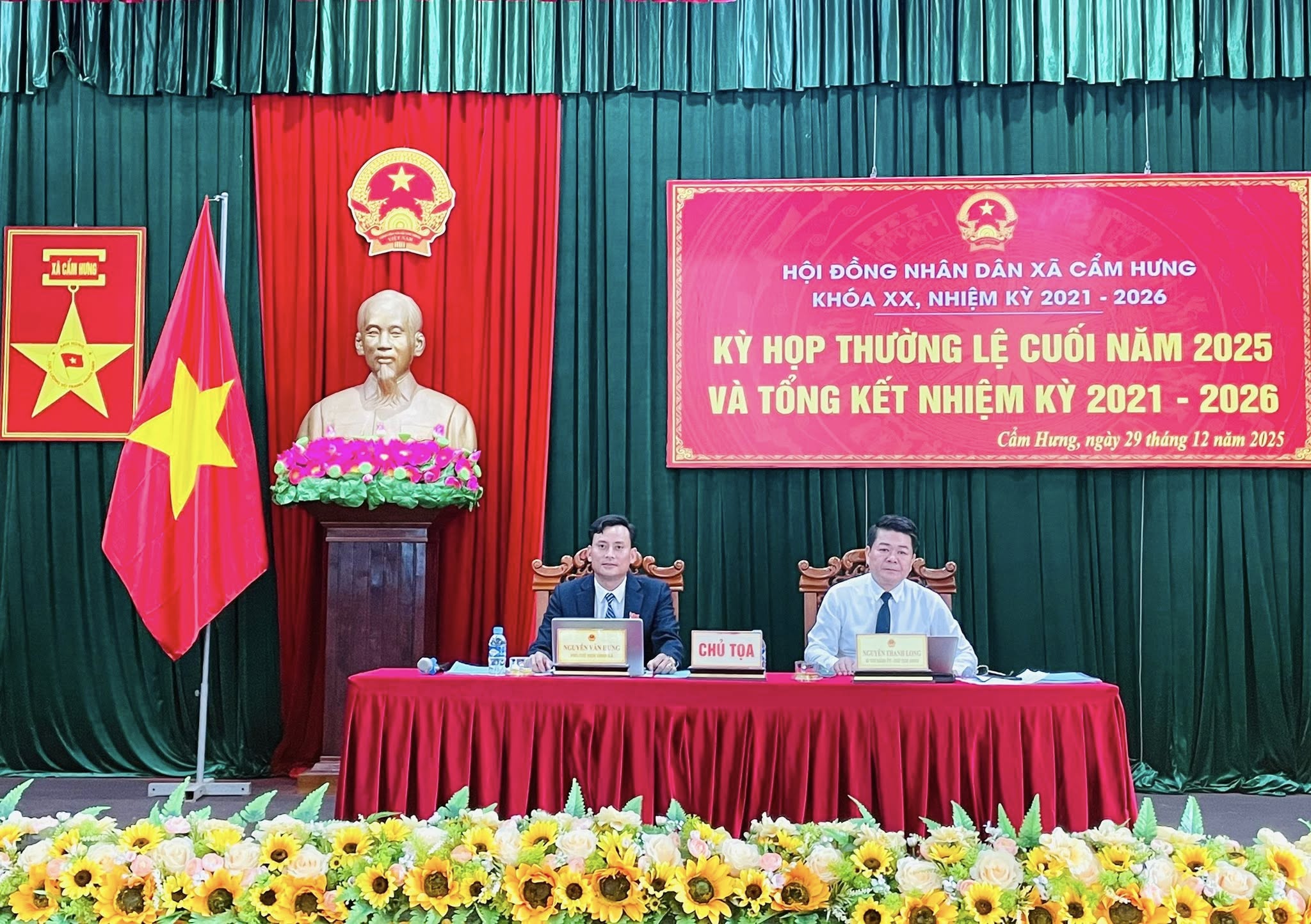 HỘI ĐỒNG NHÂN DÂN XÃ CẨM HƯNG KHÓA XX TỔ CHỨC KỲ HỌP THỨ 5, TỔNG KẾT NHIỆM KỲ 2021–2026