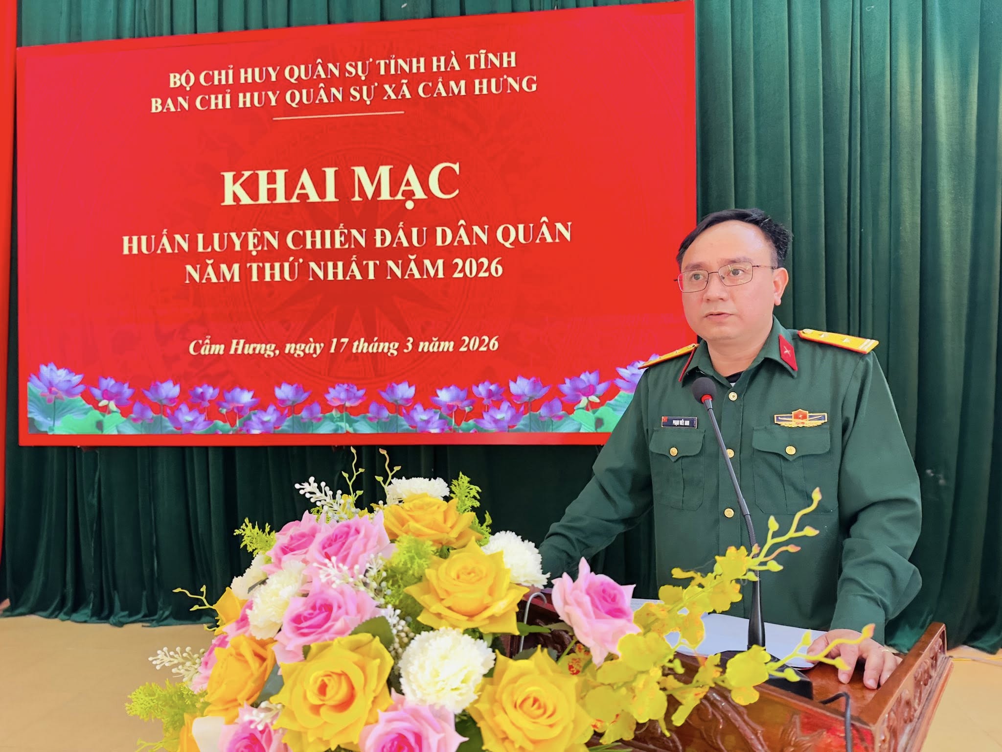 CẨM HƯNG KHAI MẠC HUẤN LUYỆN CHIẾN SĨ DÂN QUÂN TỰ VỆ NĂM THỨ NHẤT NĂM 2026